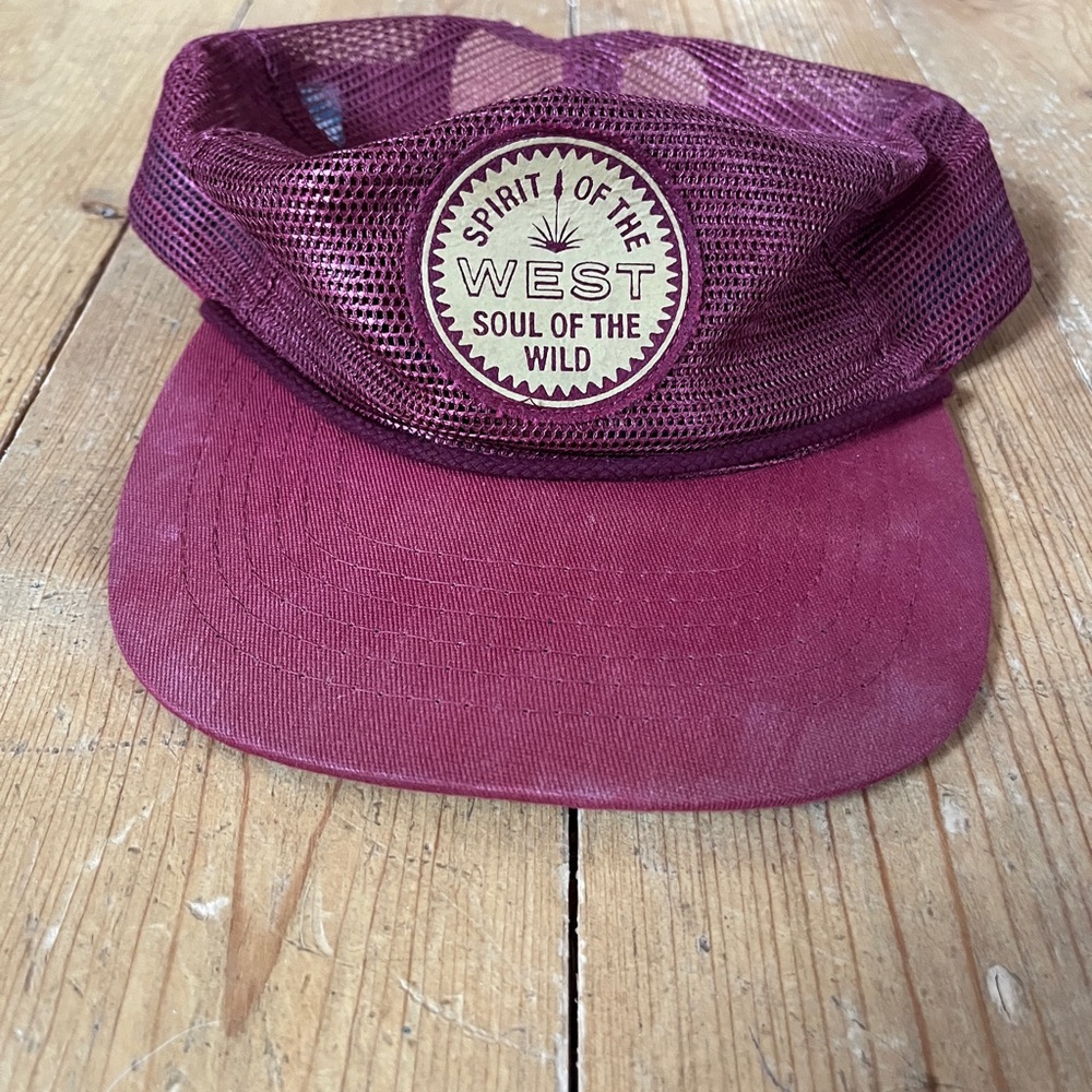 Maroon Mesh Western Trucker Hat Sendero!